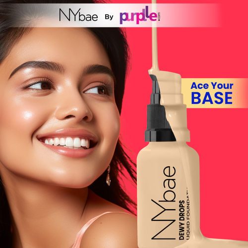 NY Bae Dewy Drops Foundation - White Coffee 08 (30 ml) | Very Fair Skin | Cool Undertone | Full Coverage | Long Lasting | Non-Transfer
