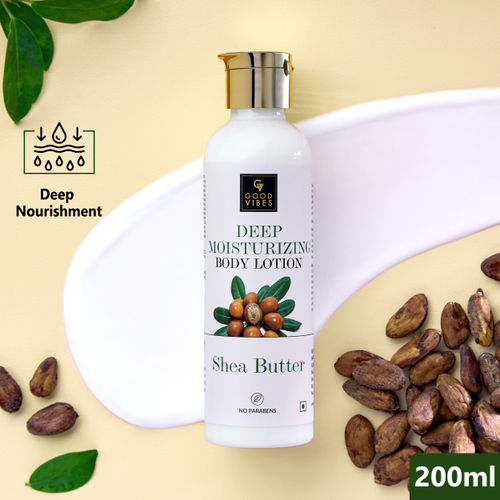 Good Vibes Shea Butter Deep Moisturizing Body Lotion |Hydrating, Moisturizing | No Parabens, No Sulphates, No Animal Testing (200 ml)