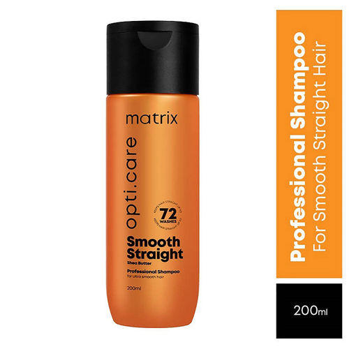 MATRIX Opti.Care Professional Shampoo for Smooth Straight Shampoo | For Salon Smooth, Straight hair | with Shea Butter (200ml)