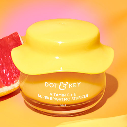 Dot & Key Vitamin C + E Super Bright Gel Moisturizer For Face, Visibly Boosts Glow, For All Skin Types, With Triple Vitamin C, Reduces Dark Spots, Evens Skin-Tone, Lightweight, Non-Sticky, Non-Greasy - 60ml