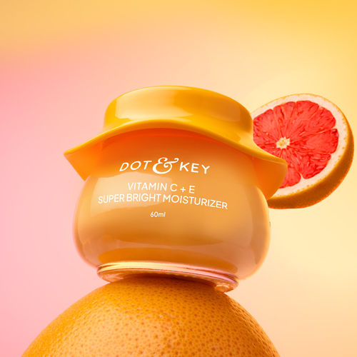Dot & Key Vitamin C + E Super Bright Gel Moisturizer For Face, Visibly Boosts Glow, For All Skin Types, With Triple Vitamin C, Reduces Dark Spots, Evens Skin-Tone, Lightweight, Non-Sticky, Non-Greasy - 60ml