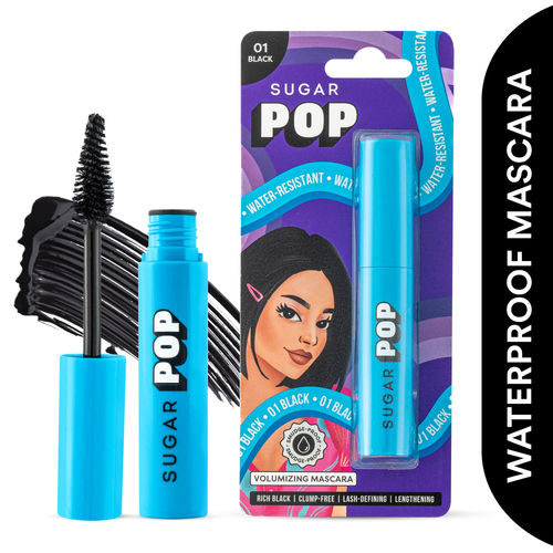 SUGAR POP Volumizing Mascara - 01 Black (Intense Black Pigment) l Lash Definition, Volumizes & Fabulous  Lashes, Smudge Proof, Quick Drying, Long Lasting l Lash Defining Mascara with Ergonomically Designed Wand for Women l 9 ml