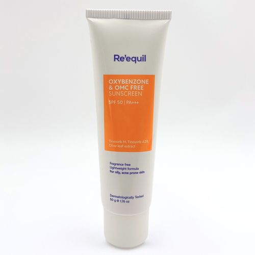 Re'equil Oxybenzone & OMC Free Sunscreen Spf 50 For Oily, Acne Prone Skin 50 gm