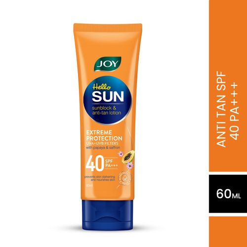 Joy Hello Sun SunBlock & Anti Tan Lotion Sunscreen SPF 40 (60ml)