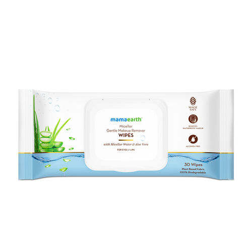 Mamaearth Micellar Gentle Makeup Remover Wipes - 30Nos