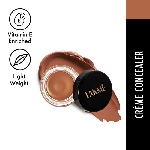 Lakme Unreal Cover Creme Concealer Lightweight & Hydrating, Walnut, 3.9 gm