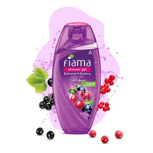 Fiama Shower Gel Blackcurrant & Bearberry Body Wash With Skin Conditioners For Radiant Glow, 250ml Bottle