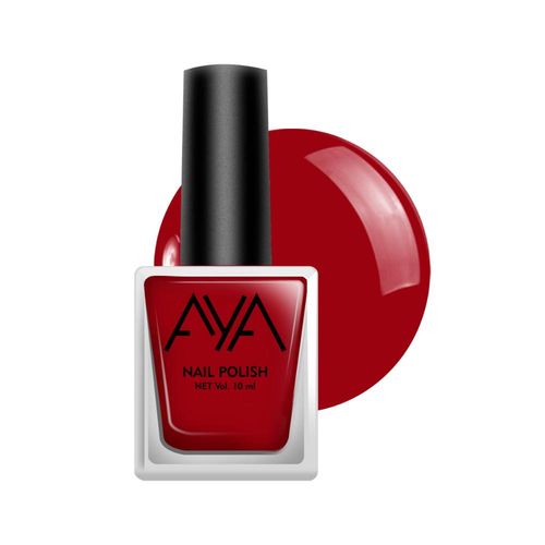 AYA Nail Polish 02 Red (10 ml) | Long Lasting | Quick Drying | Glossy Smooth Finish | High Shine Nail Polish For Women