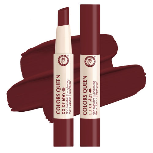 Colors Queen Color Stay Long Lasting & Waterproof Matte Lipstick 2.1 gm - Rich MEHROON (Shade - 05)