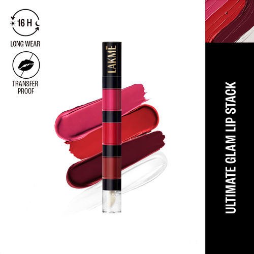 Lakme Ultimate Glam 4 in 1 lip stack, Party Chic 4ml