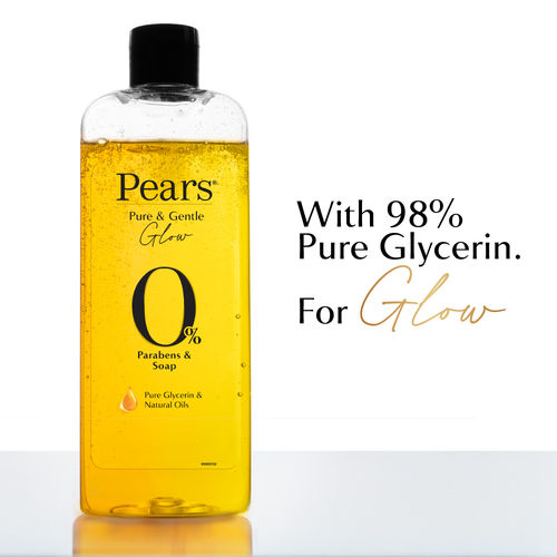 Pears Pure & Gentle Body Wash, with 98% Pure Glycerin, 250 ml, for Soft Glowing Skin