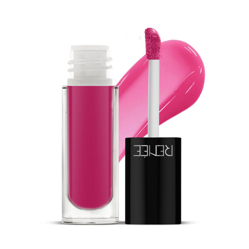 RENEE Hot Lips Pink Lip Gloss, Helps Archive Fuller & Supple Lips with High-Glossy Shine, Hydrates & Softens, Lightweight & Non Sticky Formula, Enriched with Vitamin E, 4.5 ml