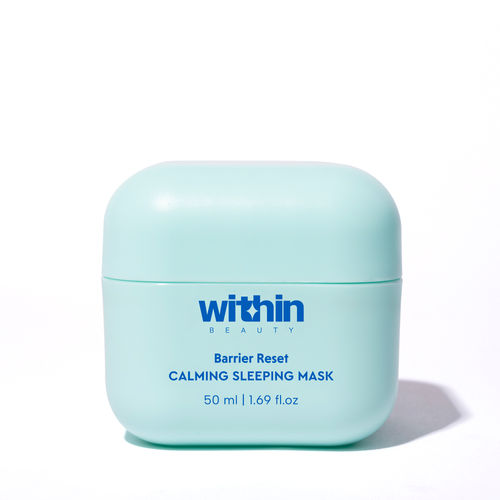 Within Beauty Barrier Reset Calming Sleeping Mask | All Skin Types | Non-greasy, Non-sticky, Quick Absorbing | Infused with Ceramides & Cica Extract | 50ml