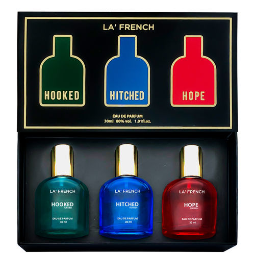 La French Hooked, Hitched & Hope Gift Set Perfume for men 3 x 30ml