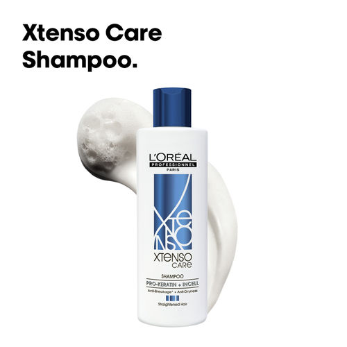 L'Oreal Professionnel Xtenso Care Shampoo|For Salon Straightened hair | Smoothens, nourishes and strengthens hair| With Pro-Keratin and Incell (250 ml)