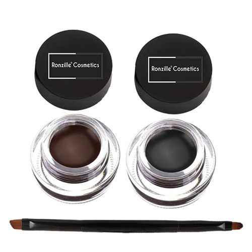 Ronzille Gel Kajal Black and Brown Pack of 2