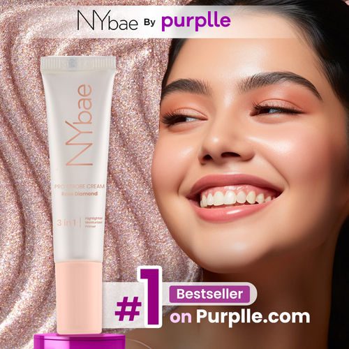 NY Bae PRO Strobe Cream - Rose Diamond (12 gm) | Primer + Highlighter + Moisturizer | Dewy Makeup | Glowing Korean Skin | Liquid Highlighter | Intense Glow | Best Suited For Normal To Dry Skin