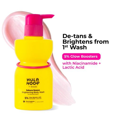 Hula Hoop Brightening Body Wash by&nbsp;Foxtale&nbsp;| Exfoliates & Reduces Tan |250 ml&nbsp;