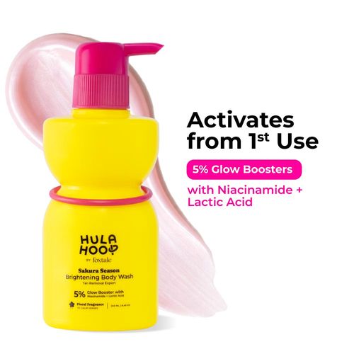 Hula Hoop Brightening Body Wash by&nbsp;Foxtale&nbsp;| Exfoliates & Reduces Tan |250 ml&nbsp;