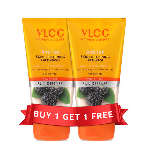 VLCC Anti Tan Skin Lightening Face Wash (Buy 1 Get 1)(Each 150ml) - Pack of 2