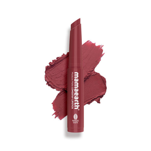 Mamaearth Moisture Matte Longstay Mini Lipstick with Avocado Oil & Vitamin E for 12 Hour Long Stay-02 Plum Punch - 0.7 gm