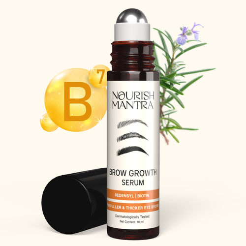 Nourish Mantra Brow Growth Serum with Biotin & Peptides for Thicker and Fuller Brows -10 ml