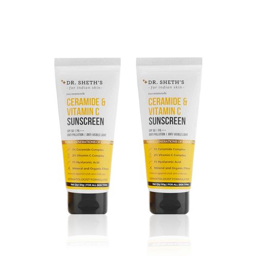 Dr. Sheth’s Ceramide & Vitamin C Sunscreen-50g*2
