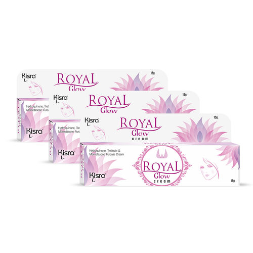 Kisra Royal Glow Cream | Best Anti Aging Face Cream for Women and Men Reduces Wrinkles and Exfoliates Dirt - Impurities Rejuvenates Skin Cells for a Soft and Glowing Skin - 15 gm (Pack of 3)