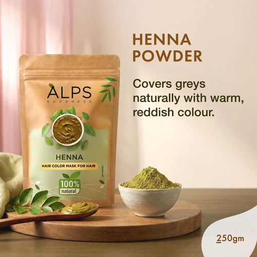Alps Goodness Henna Powder (250 gm) | 100% Natural Mehendi Powder | Sojat Mehendi | No Preservatives No added Chemicals | Henna Powder for Hair
