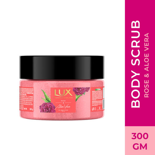 LUX ROSE & ALOEVERA GEL BODY SCRUB, 300 gm