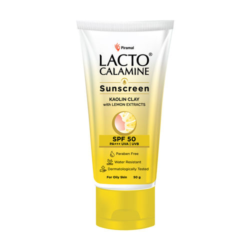Lacto Calamine Sunscreen, Kaolin Clay With Lemon Extracts SPF 50 PA +++, 50 gm