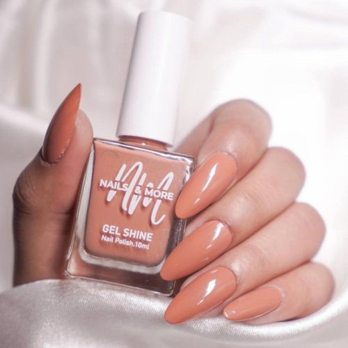 Nails & More Argan Oil Infused Gel Shine Nail Polish | Long-lasting & Quick-dry Formula | High Shine Nail Enamel for Women |43 Auburn, 10 ml