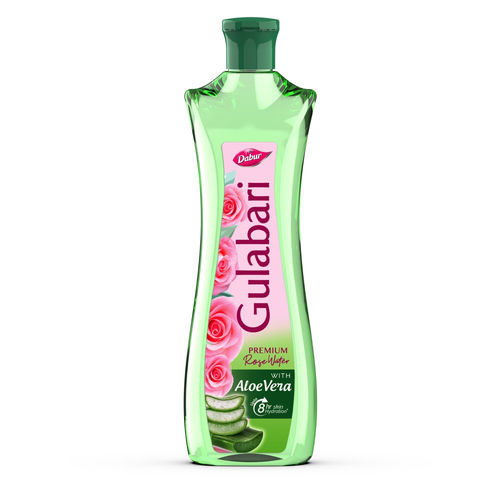 Dabur Gulabari Premium Rose Water with Aloe Vera - 400 ml Toner | Upto 8 HR Skin Hydration | Cleanses, Tones and Moisturises Skin | For All Skin Types