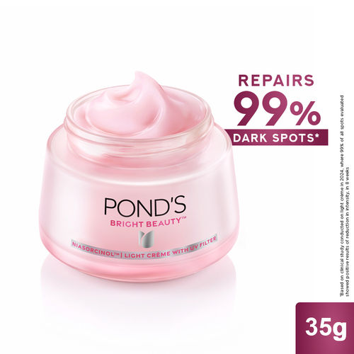 Ponds Bright Beauty Anti-Spot Serum Cream with Niacinamide and SPF 15 PA++ |Fades Dark Spots |Boosts Glow and Enhances Skin Radiance | 35 gm