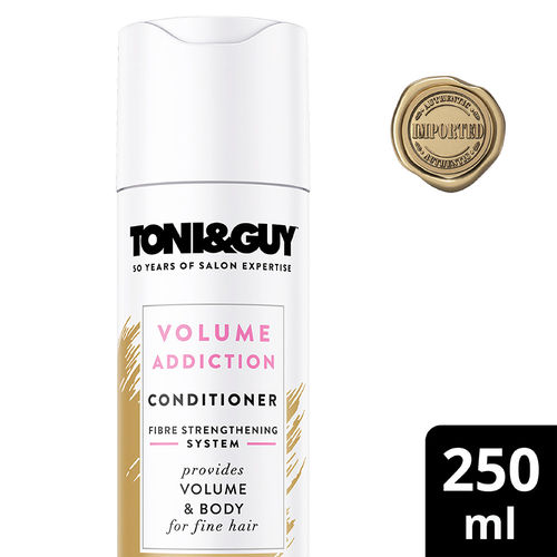 Toni & Guy International Volume Addiction Hair Conditioner to Give Volume & Body to Fine & Flat Hair, 250 ml