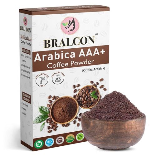 BRALCON Organic Arabica AAA+ Coffee Powder-100 gm |Coffee Powder Body Scrub Tan Removal|100% Natural Coffee Powder for Skin & Hair|Minimizes Fine Lines, Wrinkles,Strengthens Hair Follicles|Skin whitening