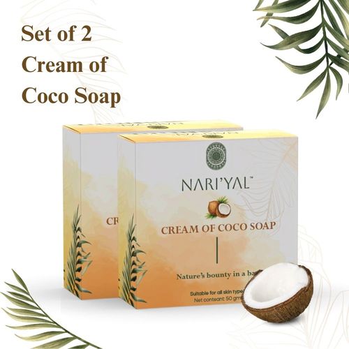 NARI'YAL Set Of 2 Cream Of Coco Soap with De-Tan Properties - 100 gm