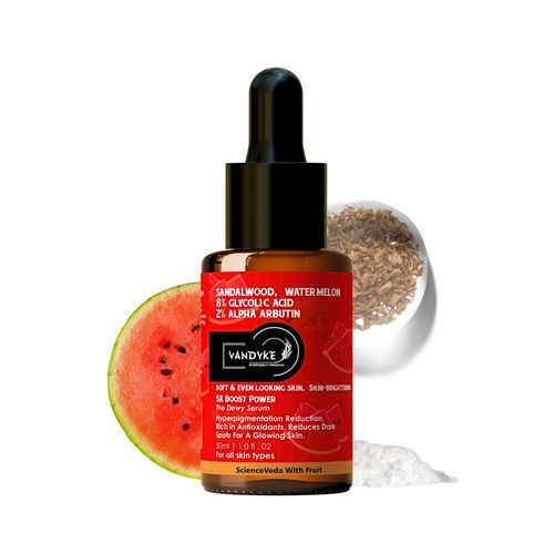 Vandyke Sandalwood & Watermelon With 8% Glycolic Acid, 2% Alpha Arbutin Face Serum (30 ml)