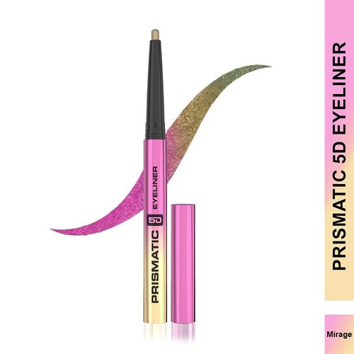Glam 21 Prismatic 5D Eyeliner| Waterproof |Smudge proof | Long lasting eyeliner with easy application | Creamy Formula | Multichrome Effect Bold Color Payoff | 01-Mirage, 0.4 ml