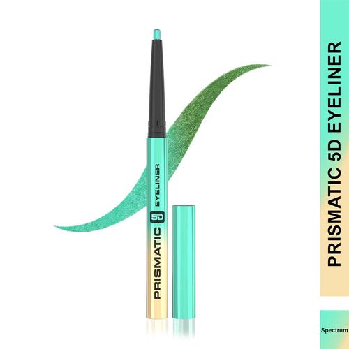 Glam 21 Prismatic 5D Eyeliner| Waterproof|Smudge proof|Long lasting eyeliner with easy application|Creamy Formula|Multichrome Effect Bold Color Payoff | 02-Spectrum, 0.4 ml