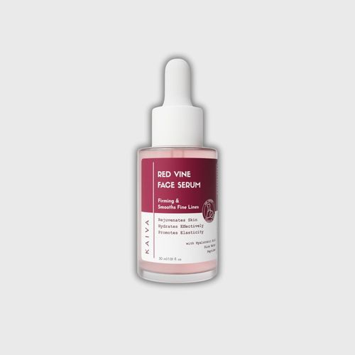 KAIVA Red Vine Face Serum with Rice Water & Peptides | For Women & Men - 30 ml