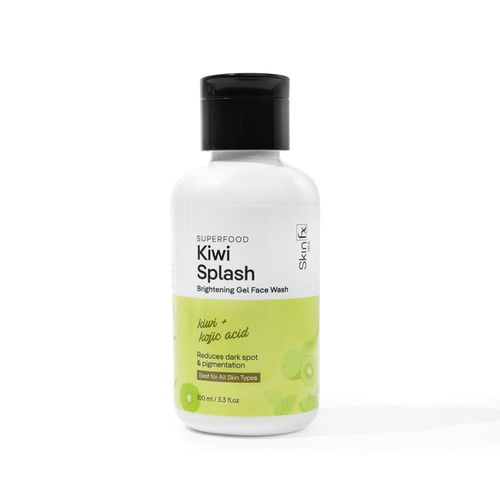 Skin Fx Superfood Kiwi Splash Brightening Gel Face Wash For Normal to Combination Skin, De tan Face Wash for Men & Women, 100 ml