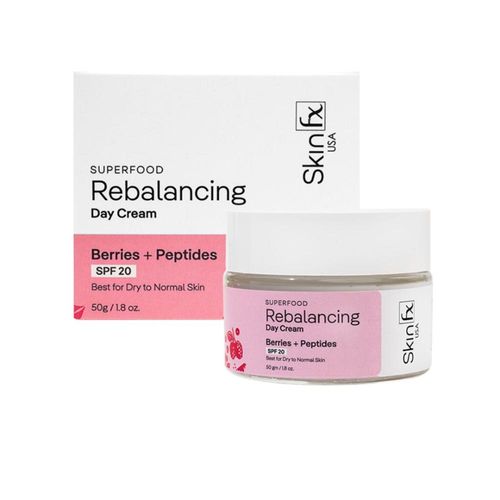 Skin Fx Superfood Rebalancing Day cream, Normal to Dry Skin Moisturiser, Best Moisturiser for Sensitive Skin, 50 gm