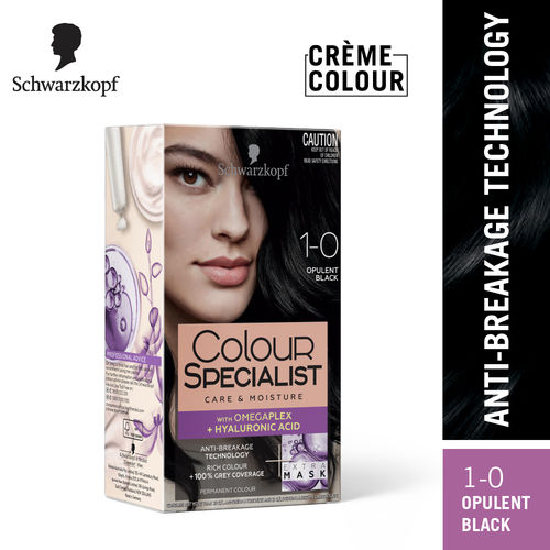 Schwarzkopf Colour Specialist At Home Permanent Hair Colour - 1.0 Opulent Black, 165 ml