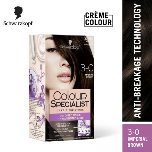 Schwarzkopf Colour Specialist At Home Permanent Hair Colour - 3.0 Imperial Brown, 165 ml