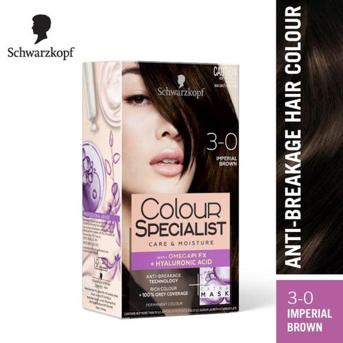 Schwarzkopf Colour Specialist At Home Permanent Hair Colour - 3.0 Imperial Brown, 165 ml