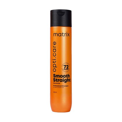 MATRIX Opti.Care Smooth Straight Professional Shampoo for Frizzy, Hair 96Hr Frizz Control Used by 1 Lakh Hairstylist with Shea Butter, 350 ml