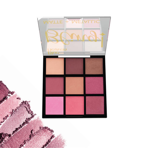 Blue Heaven Bling 9 in 1 Eyeshadow Palette | Highly Pigmented and Easily Blendable Eye Makeup | Matte & Metallic Shades | Long Lasting and Lightweight | Cocktail Rush, 9 gm