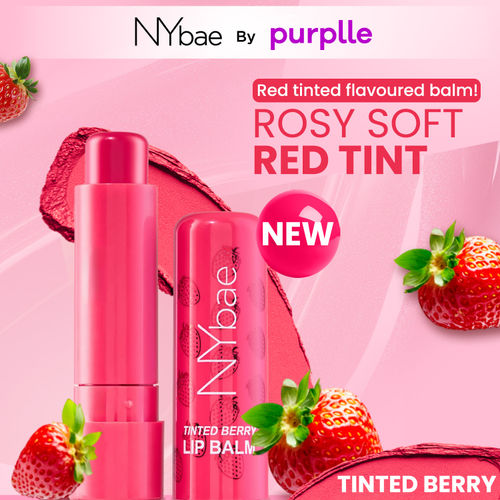 NY Bae Tinted Berry Lip Balm (4.5 gm) | Hydration | All Day comfort | Tinted Lip Balm