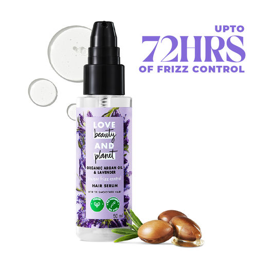 Love Beauty Planet Argan Oil & Lavender Hair Serum for Frizz free hair 50 ml